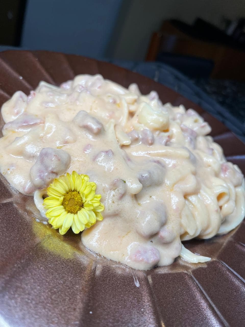 Parppadelle de file ao molho de queijo